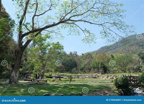 Beautiful Nature View Of Hot Spring At Chae Son National Park In Lampang Province Editorial