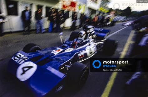 Jackie Stewart Tyrrell 003 Ford In The Pit Lane French GP