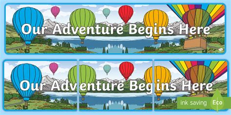 Our Adventure Begins Here Display Banner Professor Feito