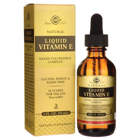 Solgar Liquid Vitamin E 2 Fl Oz 59 ML Liquid Swanson Health Products