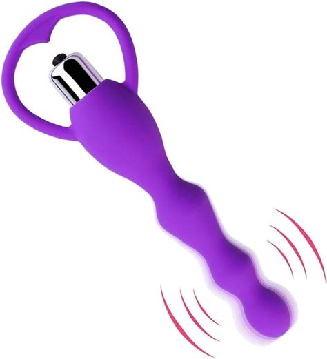 Amazon Vibrating Anal Beads Butt Plug Graduated Design Silicone Anal Vibrator Waterproof G