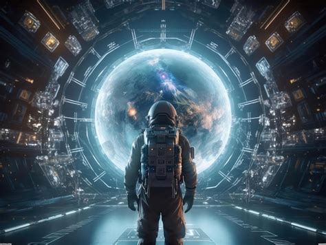 premium photo cosmonaut  virtual space