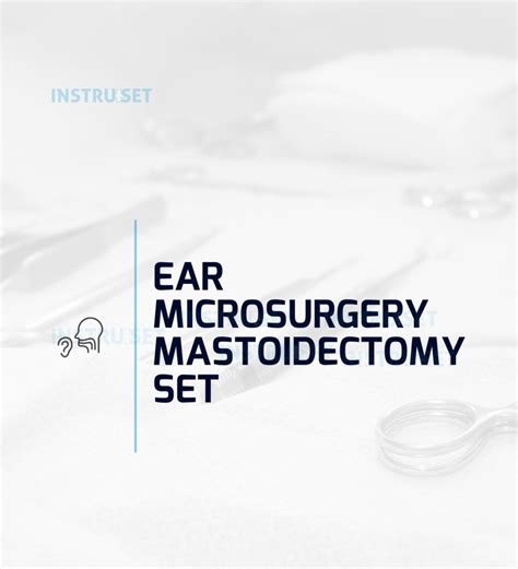 Ear Microsurgery Mastoidectomy Instruset