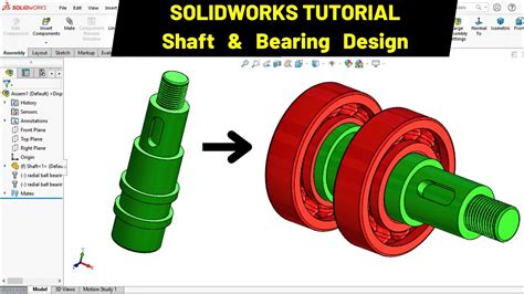 3d Cad Model Of Shaft And Ball Bearings In Solidworks Cad Youtube