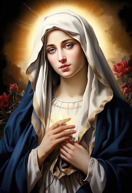 Premium Photo Virgin Mary Portrait