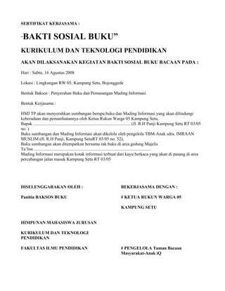 HUMAS SERTIFIKAT KERJASAMA BAKSOS PDF