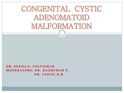 Congenital Cystic Adenomatoid Malformation Ppt