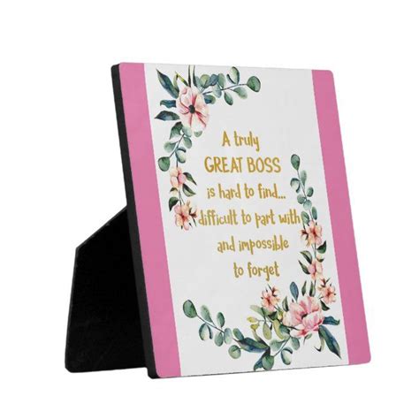 A Truly Great Boss Appreciation Gift Boss Thank Plaque Zazzle