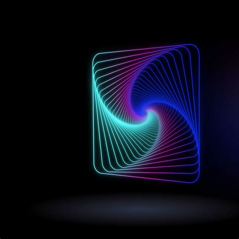 3d Wallpaper 4k Geometric Neon Glowing