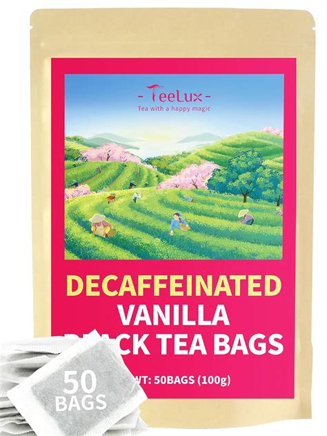 Amazon TeeLux Decaf Vanilla Black Tea Bags Decaffeinated Black