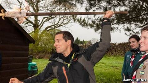 Bear Grylls Uks Chief Scout Visits Isle Of Man Bbc News