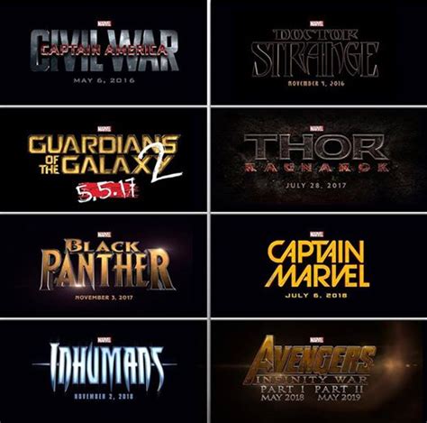 Marvel Cinematic Universe Phase 3 Lineup