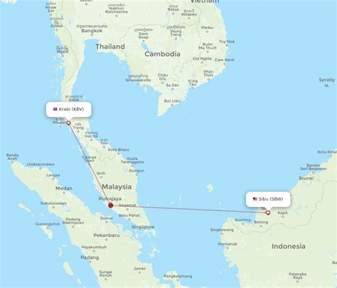 All Flight Routes From Sibu To Krabi Sbw To Kbv Flight Routes