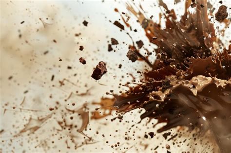 Premium Photo Hot Coffee Explodes All Over The Background