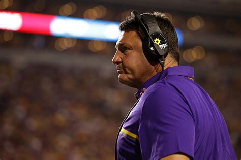 Lsu Football Coach Ed Orgeron Talks Quarterbacks With Fans