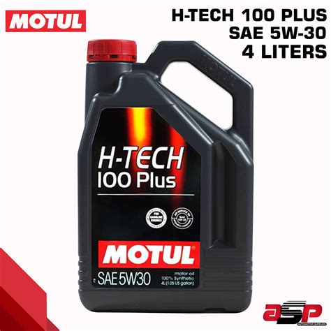 Motul H Tech 100 Plus 5W 30 Fully Synthetic Gasoline Oil API SP 4