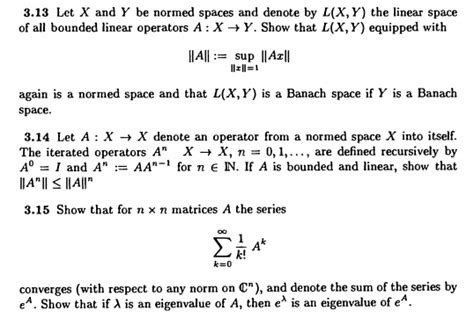 Solved Let X And Y Be Normed Spaces And Denote By Chegg