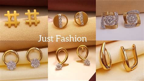 Beautiful Gold Ear Studs Collection Daily Wear Light Weight Gold