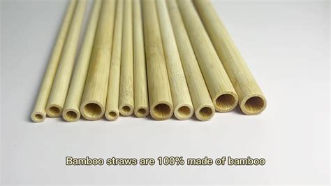 Customized Natural Bamboo Straws Reusable Drinking Straws With Custom