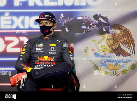 Max Verstappen Nld Red Bull Racing In The Post Qualifying Fia Press Conference Mexican Grand