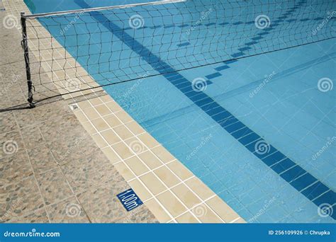 Volleyball Net in the Swimming Pool Stock Photo - Image of swim, relax ...