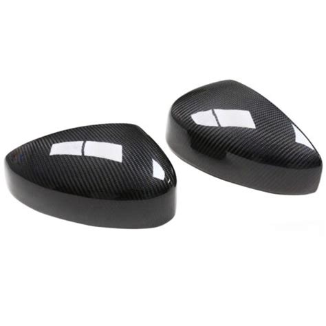 Pair Real Carbon Fiber Car Door Side Mirror Cover Cap For 2004 2006