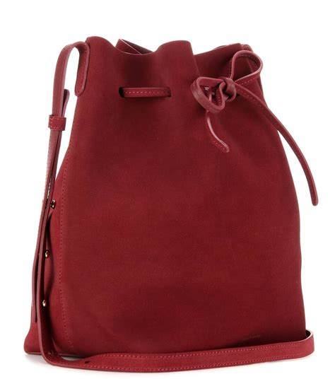 Mansur Gavriel Bucket Suede Crossbody Bag