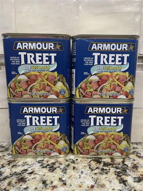 4 Cans Armour Star Lite Treet Luncheon Loaf Canned Meat 12 Oz Spam Burger Ebay