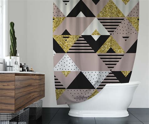 Everly Quinn Geometric Single Shower Curtain Wayfair