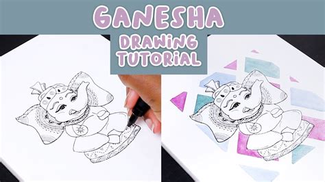 How To Draw Vinayagar Step By Step Bal Ganesh Drawing Easy Ganapati