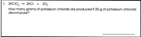 Solved Kcio Kci How Many Grams Of Potassium Chegg