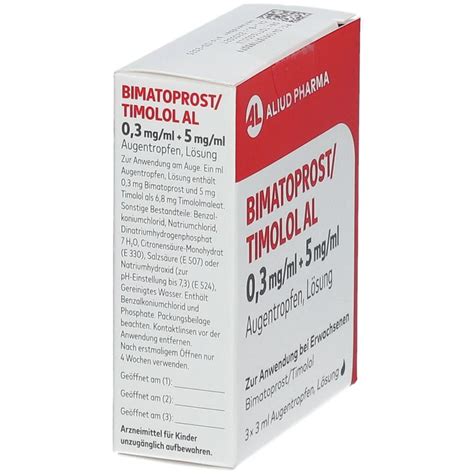 Bimatoprost Timolol Al Mg Ml Mg Ml Atr X Ml Mit Dem E Rezept