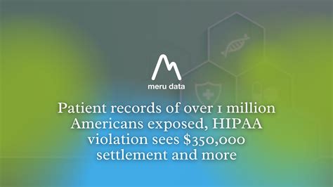 Over 1m American Patient Records 350k Hipaa Settlement