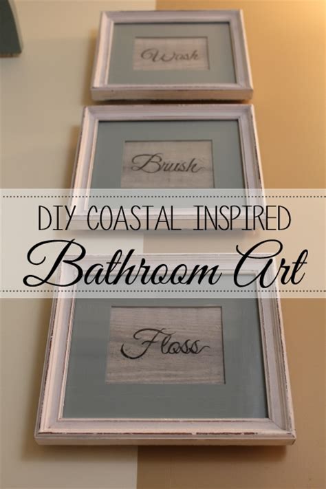 DIY Coastal Inspired Bathroom Art | Confessions of a Serial Do-it ...