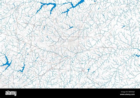 Rich Detailed Vector Area Map Of Greensboro North Carolina Usa