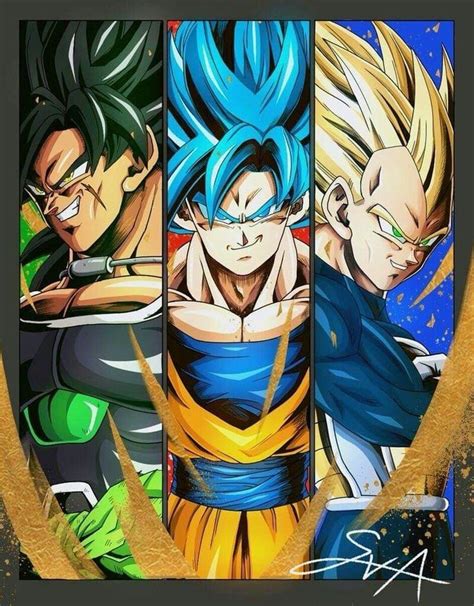 BroLy and Goku And Vegeta | Dragon ball, Anime dragon ball, Anime dragon ball super