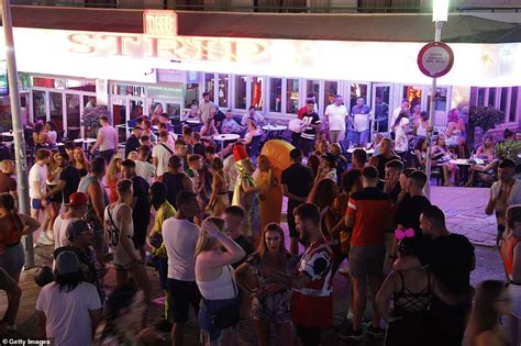 Boozed Up British Revellers Take To Magaluf S Main Strip As They Party The Night Away Daily