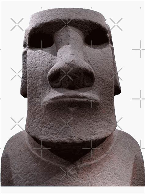 Moyai Easter Island Head Mask Sticker By Ziyodus Redbubble