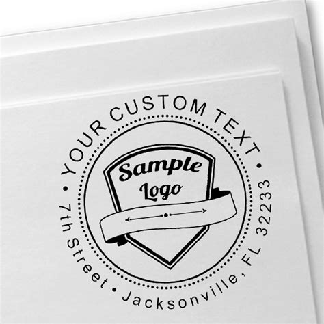 Custom 3 Line Logo Office Rubber Stamp - Simply Stamps