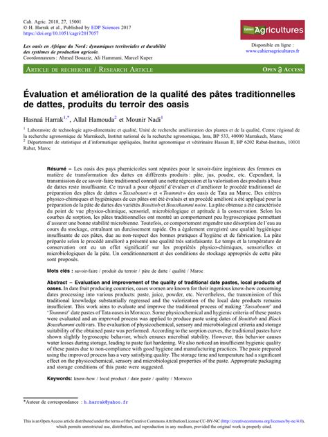 PDF Évaluation et amélioration de la qualité des pâtes