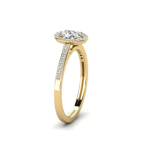 Hochwertige Verlobungsring Zonel Mit 0 36 Karat Diamant Oval Gelbgold