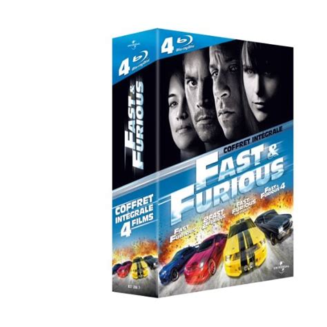 Coffret Fast and Furious Intégrale 4 films Blu ray Bluray Mania