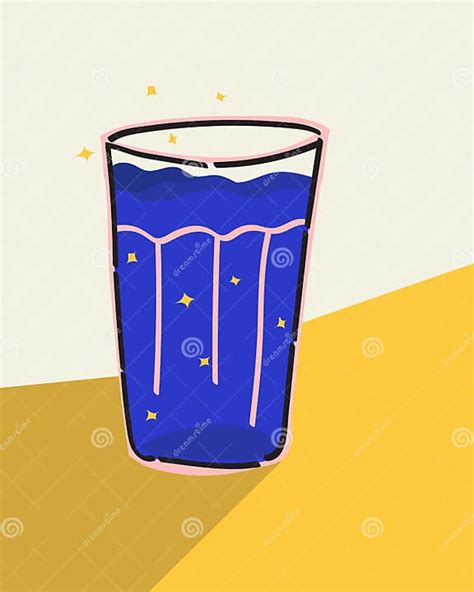 Hand Drawn A Glass Of Water Vector Stock Vector Illustration Of Water Sketch 197145288