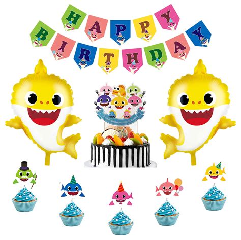 Buy Baby Shark Party Supplies Pack Includes Big Cake Topper