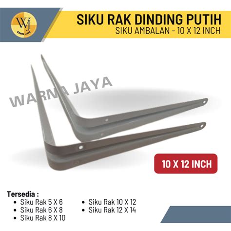 Jual Siku Rak X Inch Siku Rak Dinding Putih Besi Ambalan X