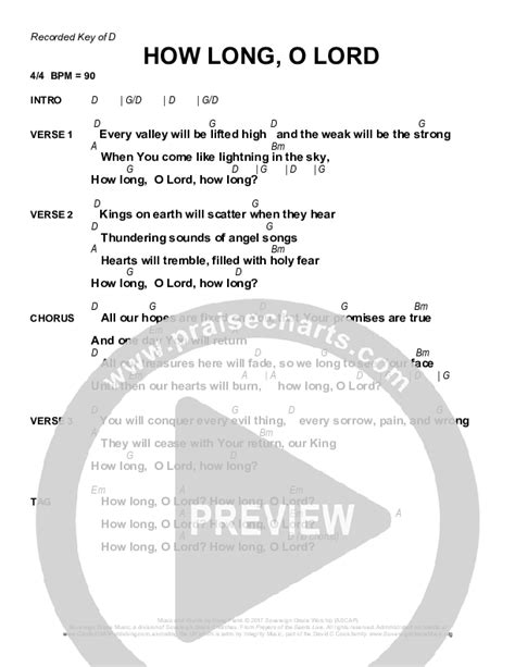 How Long O Lord Chords PDF Sovereign Grace PraiseCharts