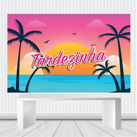 Painel Banner De Festa Tardezinha M X Cm Shopee Brasil