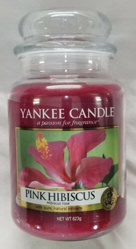 Yankee Candle Pink Hibiscus Large Jar Oz Housewarmer New Wax Floral