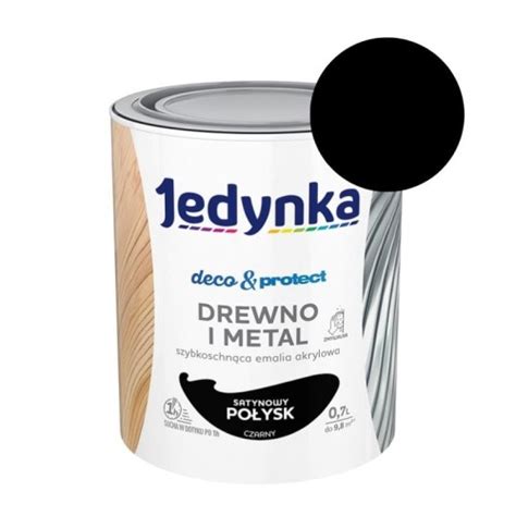 JEDYNKA Deco Protect Drewno i Metal Połysk 0 7L czarny kup online w