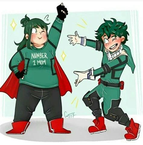 Izuku And Inko Midoriya Izukus Mom Is Number One Mom Tbh Hero Boku